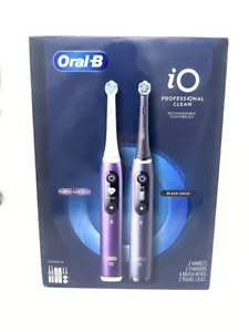Oral-B iO Series 7 Electric Toothbrush - 2 Pack / 4 Brush Heads - Black / Purple - Picture 1 of 1