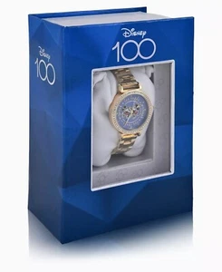 Disney 100 Years of Wonder - Mickey Minnie Mouse Gold tone Watch - NEW in Box - Picture 1 of 4