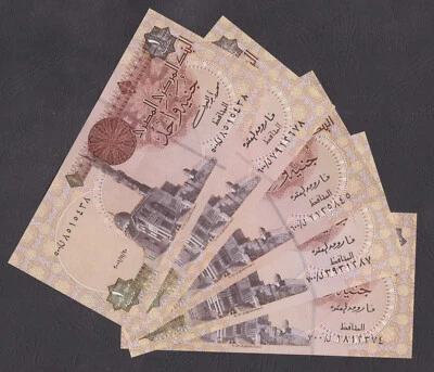EGYPT 5 X 1 POUND 2001/04/07-REPLACEMENT 500/600/700 -P#50f.I.m* - UNC - Image 1 of 3
