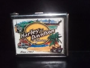 VTG Harley Davidson Of Fullerton Official dealership Cigarette Case w/ Lighter - Picture 1 of 9