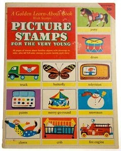 Golden Learn About Book Picture 60 Stamps Very Young 1950s Vintage Jackson Gift - Picture 1 of 4