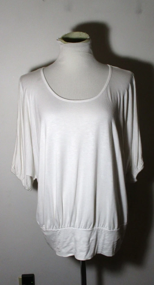 EIGHT SIXTY White Rayon Stretch Top Size XL - Image 1 of 4