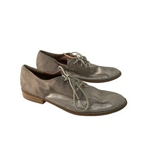 Vanessa Wu Metallic Gold Leder Oxford-Schuhe, Damengröße 10,5, gebraucht - Bild 1 von 7