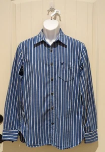 American Eagle Outfitters Sz Med Men's Blue Vintage Fit Button Up Shirt - Picture 1 of 5