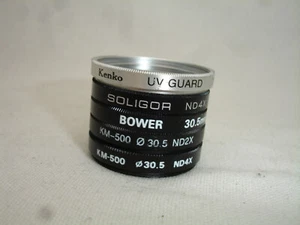 Lot of 5 30.5mm size lens filters  ND4, ND2, UV AS IS filter - Picture 1 of 5