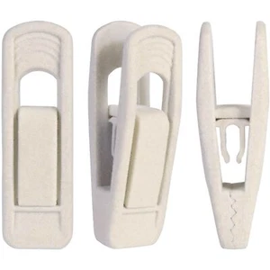 Velvet Hangers Clips Beige Pants Strong Finger Clips for Thin Hangers 20 Pack - Picture 1 of 8
