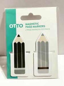 Otto Magnetic Page Markers Black & grey design - Picture 1 of 2