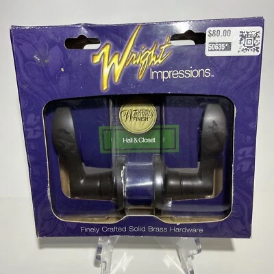 Wright Impressions Hall & Closet Door Handle Oiled Bronze - Image 1 of 4