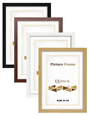 A1 A2 A3 A4 A5 Black Photo Frame White Oak Picture Frame Poster Frames 30mm Wide - Image 1 of 4