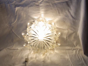 Bubble Clear Glass Flush Mount Helena Tynell Style Vintage German #UEBN - Picture 1 of 9