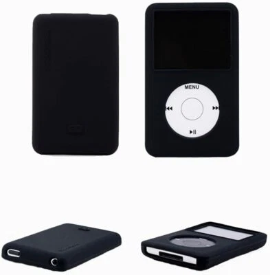 Funda protectora de goma de silicona Simplism para iPod Classic delgado 80 GB/160 GB negra Foto 1 de 4