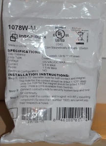 UTC Interlogix GE Sentrol 1078W-M Recessed Steel Door Contact,Wire Leads new - Picture 1 of 3