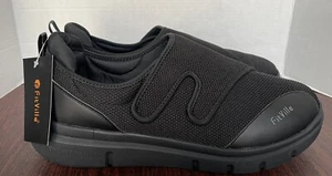 NUEVO CON ETIQUETAS Fitville Negro Marca Gancho Correa Fácil Top Zapatos para Diabéticos Talla 15 EW Para Hombres - Imagen 1 de 8