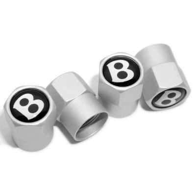 Tapas de válvula de aire para neumáticos Bentley de ajuste hexagonal 4 piezas vástago cubierta antipolvo decoración plateada Foto 1 de 4