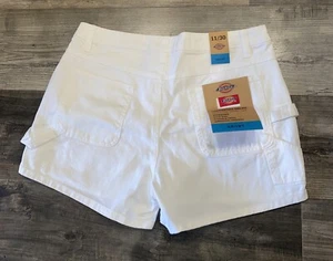 Dickies Carpenter Short Juniors High Rise Womens Size 11/30 Short White - Picture 1 of 9