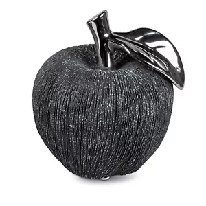 Dekoobjekt Apfel ANTHRAZIT H. 14cm silber grau Keramik Formano - Bild 1 von 2