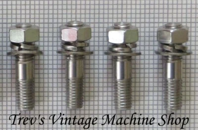 Tacos de escape Yamaha TX500 acero inoxidable con tuercas y lavadoras, Qty 4 ES27 Foto 1 de 2