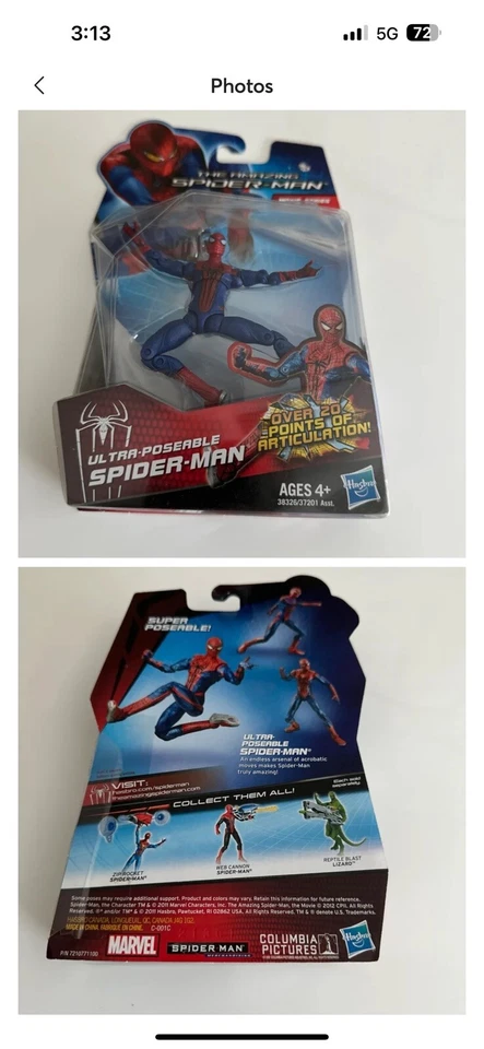 Hasbro THE SPIDER-MAN Movie Series Ultra-Poseable SPIDER-MAN Figure - 38326
