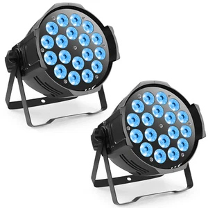 2X 270W PAR CAN Licht Bühnenlicht 18LED RGB DMX Disco lichteffekt Hochzeit Xmas - Bild 1 von 11