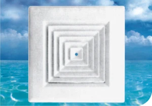 EcoAir Air Diffuser - Plastic - Will Not Rust - Lay-in 24" x 24" - 6" Collar - Picture 1 of 1