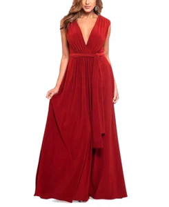 Betsy & Adam Tie-Waist Gown MSRP $209 Size 6 # 14A 1537 Blm - Picture 1 of 12