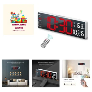 Digital Clock, Digital Wall Clock for Living Room Decor, Desk Alarm Clock for... - Picture 1 of 10