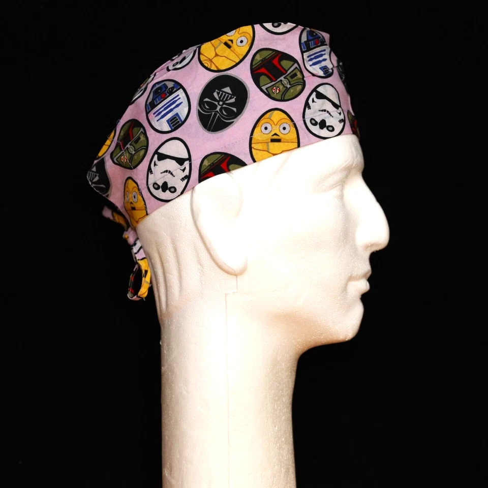 Star Wars & Angry Birds on Pink Theme Scrub Hat - Imagem 1 de 1