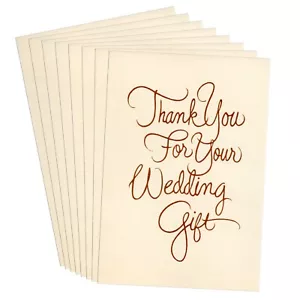 LOTTO DI 8 CARTE REGALO GRAZIE PER IL TUO MATRIMONIO + BUSTA, MOLTO BELLE - Foto 1 di 5