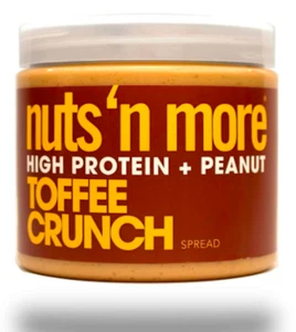 Keto: Nuts 'N More Low Carb Erdnussaufstrich Toffee Crunch 16 oz 2ct (7 Kohlenhydrate) - Bild 1 von 2