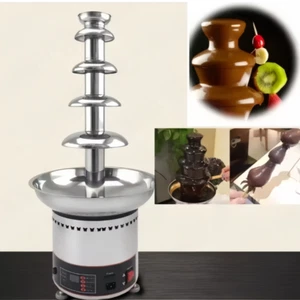 5 Tiers Chocolate Fountain Waterfall Melting Machine Fondue Maker Party Wedding - Picture 1 of 12