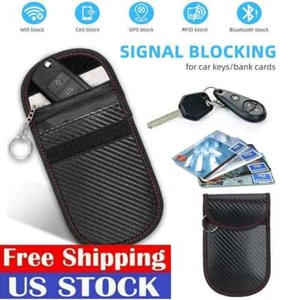 2pcs Faraday Bag RFID Signal Blocking Shielding Pouch Cell Phone Blocker Wallet - Picture 1 of 10
