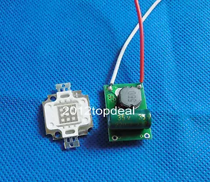 10W UV 365nm 395nm Blanco Azul Verde Cian Alta Potencia LED + 10W Driver 900mA - Imagen 1 de 4