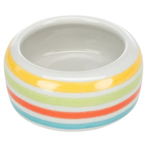 Trixie Ceramic Bowl with Stripes, Various Sizes, NEW - Picture 1 of 3