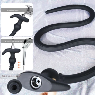 Silicone Long Enema for Shower Wash Portable Anal Douche Shower Anal Cleaning - Image 1 of 4