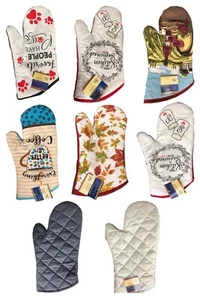 2 pcs Oven Mitt Heat Resistant Kitchen Gloves Quilted Thick Lining - Picture 1 of 1