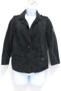 Abercrombie & Fitch Women's Black Corduroy Blazer Jacket Medium, Chic Style - Picture 1 of 4