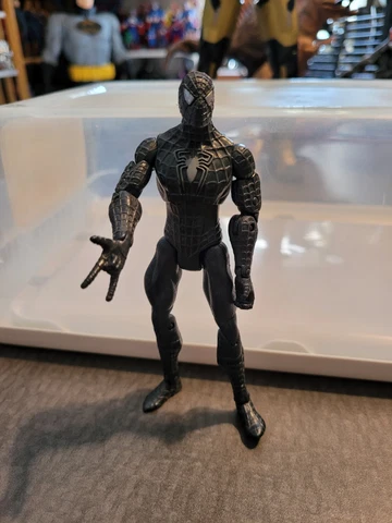 Hasbro 2006 Spider-Man 3 Symbiote Black (Dark Gray) Suit 5" Action Figure Marvel Cover
