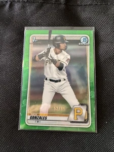 2020 Bowman Chrome Green Refractor NICK GONZALES 1st Bowman PIRATES #BD-81   /99 - Picture 1 of 6