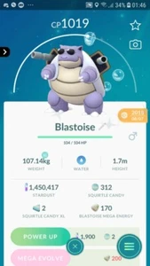Pokémon Shiny Blastoise ( Summer Sunglass ) GO - Picture 1 of 2