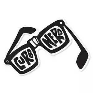 BLACK LABEL SKATEBOARDS STICKER - CURB NERD STICKER BLACK - Picture 1 of 1
