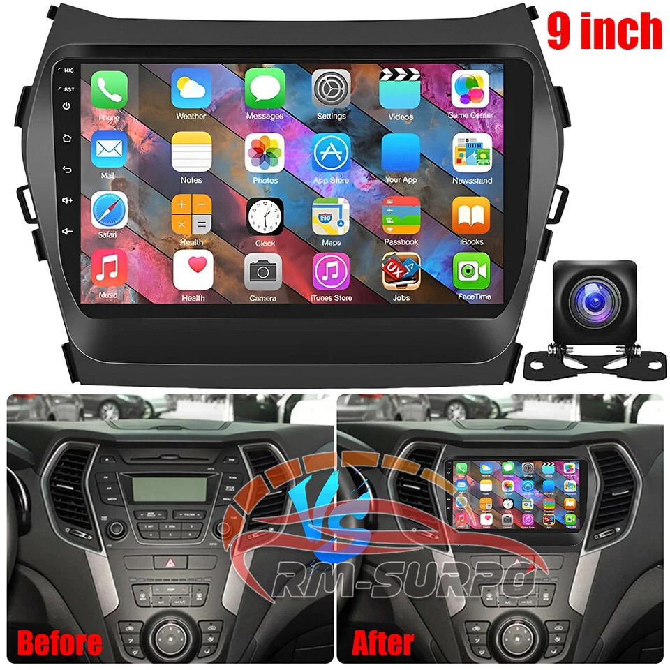 fit for Carplay Car Stereo Radio GPS Navi FM For Hyundai Santa Fe IX45 2013-2018 - Изображение 1 из 4