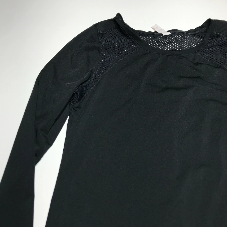 Top Marika Activewear para mujer talla L negro Top paneles de malla recortados manga larga Foto 1 de 4