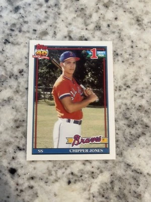 1991 OPC O-PEE-CHEE CHIPPER JONES #333 ROOKIE CARD MINT RC BRAVES - Image 1 of 3
