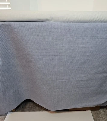 Blue & White Mini Check Home Decor Fabric 4.5 Yards Cotton Blend Sewing Craft - Image 1 of 4