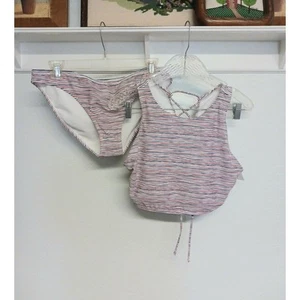 Love by Gap Neu mit Etikett Bikini Badeanzug Set Damen L hochgeschlossen marine rot gestreift - Bild 1 von 9