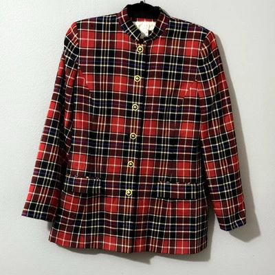 Chaqueta Blazer De Colección Para Mujer Lana Botones Dorados Bolsillos Vacaciones Dinero Antiguo EE. UU. Talla 6 Foto 1 de 4