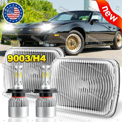 Par de faros LED de haz alto/bajo de 5x7" 7x6" para Pontiac Fiero 84-88 Firebird 82-90 Foto 1 de 4
