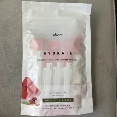 Plexus HYDRATE 20 Packets Single Serving WATERMELON LYCHEE  New & Sealed 2026 - Image 1 of 2