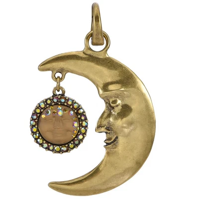 kIRKS FOLLY Luna Diosa Mágica Vista Mar Luna Anillo Abierto Dije (Buey de Latón) Foto 1 de 3