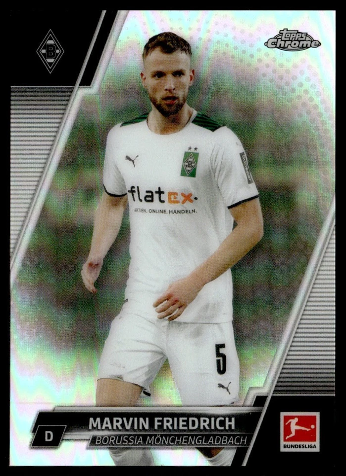 2021 Topps Chrome Bundesliga Refractor Marvin Friedrich VfL Borussia - Image 1 of 2